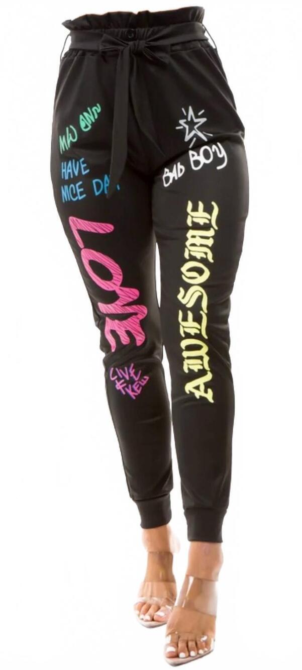 NEW LOVELY sexy curvy joggers in black